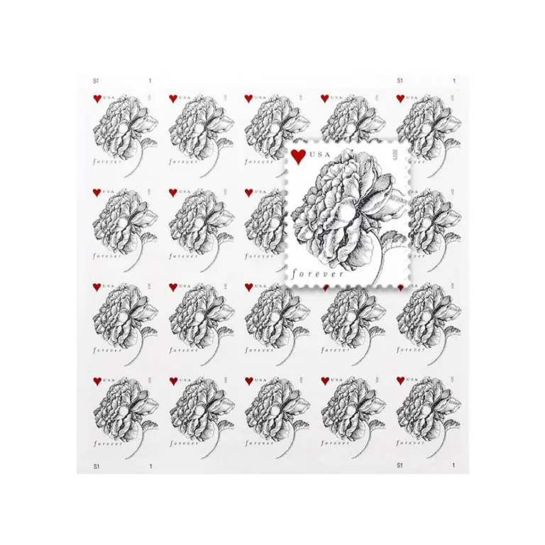 2015 First-Class Forever Stamp - Wedding Series: Engraved Vintage Rose